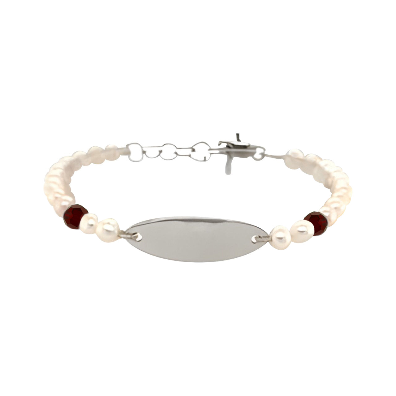 Shop January Fresh Water Pearl Personalized Sterling Silver Bracelet